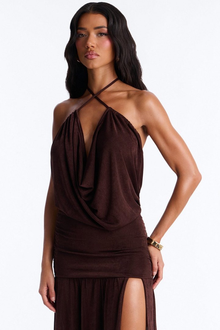Main Character Maxi Dress - Chocolate