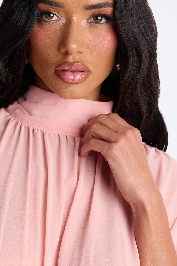 Gentle Grace Chiffon Maxi Dress - Pink