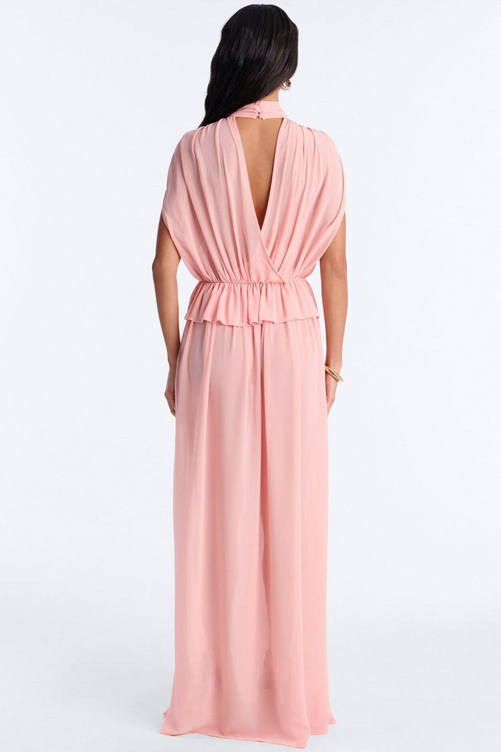 Gentle Grace Chiffon Maxi Dress - Pink