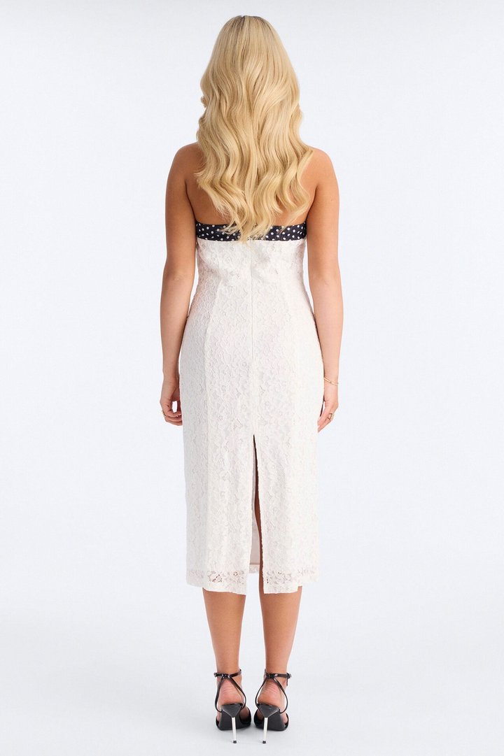 Eternal Lace Midi Dress - Ivory/combo