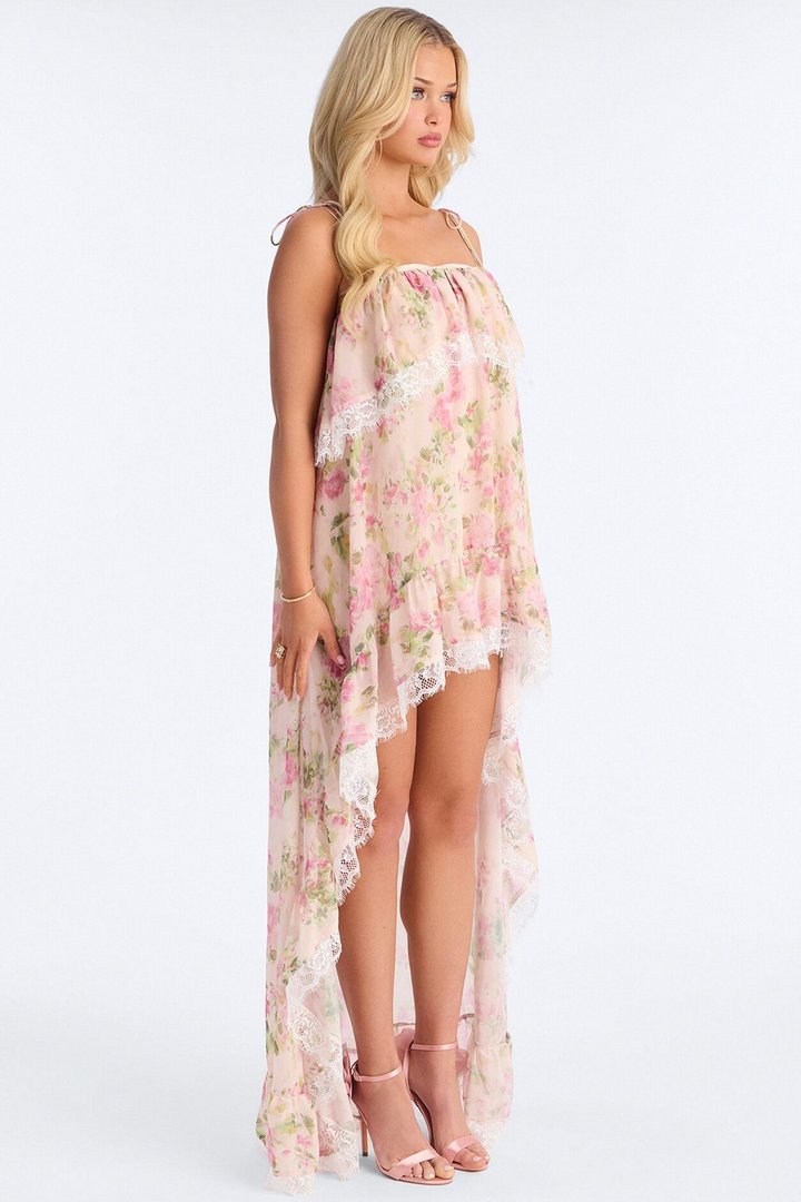 Floral Obsession High Low Dress - Multi Color