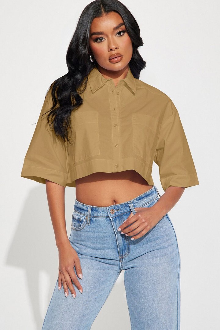 Busy Weekends Poplin Shirt - Khaki