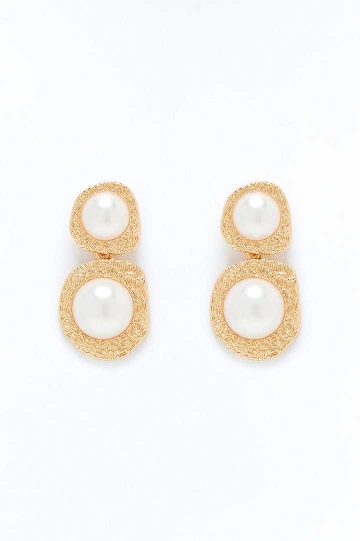 Pearl Of Wisdom Drop Earrings - Gold/combo