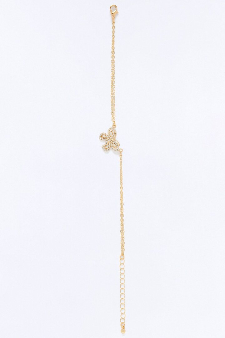 In Your Dreams Butterfly Anklet - Gold
