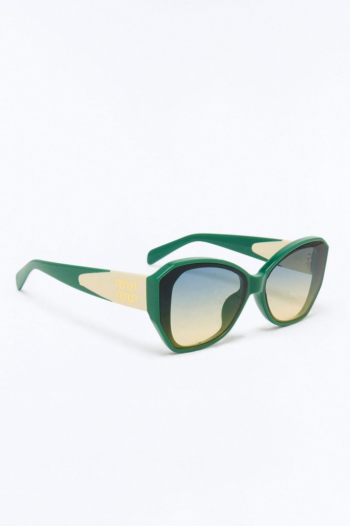 Fast Life Cat Eye Sunglasses - Green