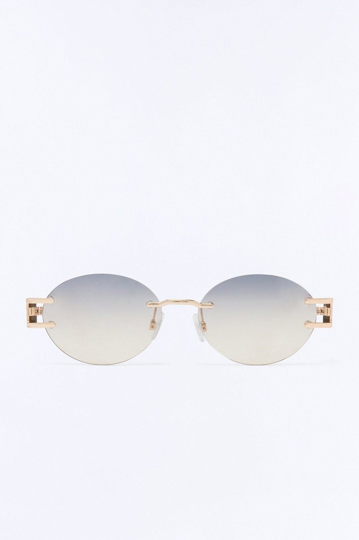 High Sky Round Glasses - Gold/Clear