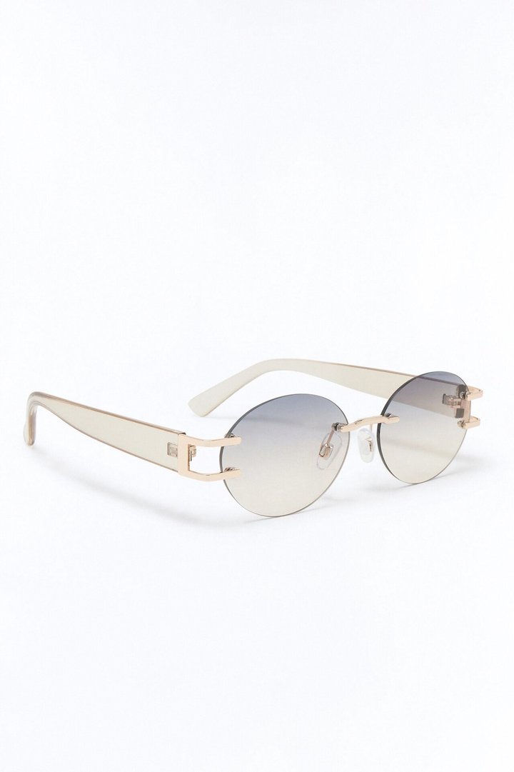 High Sky Round Glasses - Gold/Clear