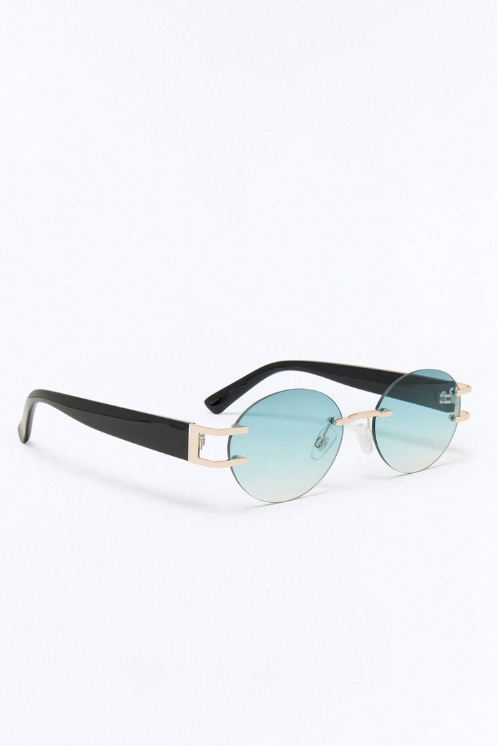 High Sky Round Sunglasses - Black/Blue