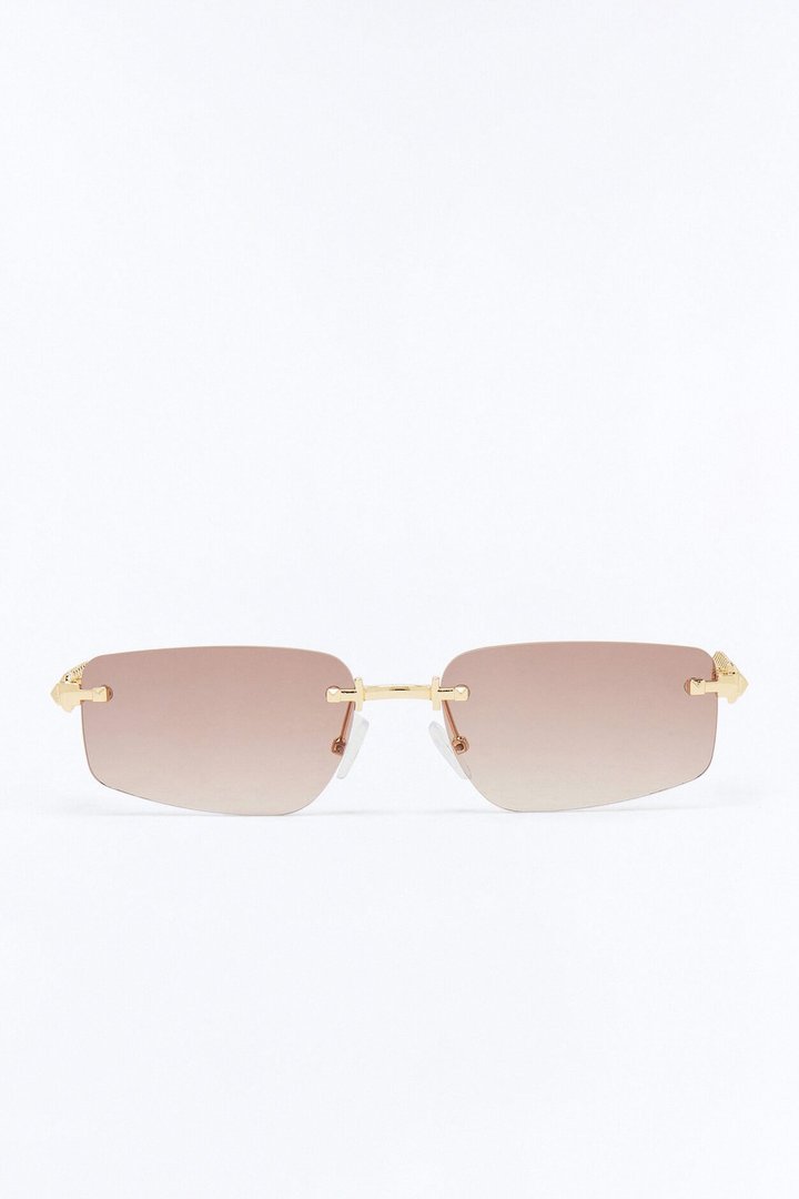 All Lore Square Sunglasses - Gold/Brown