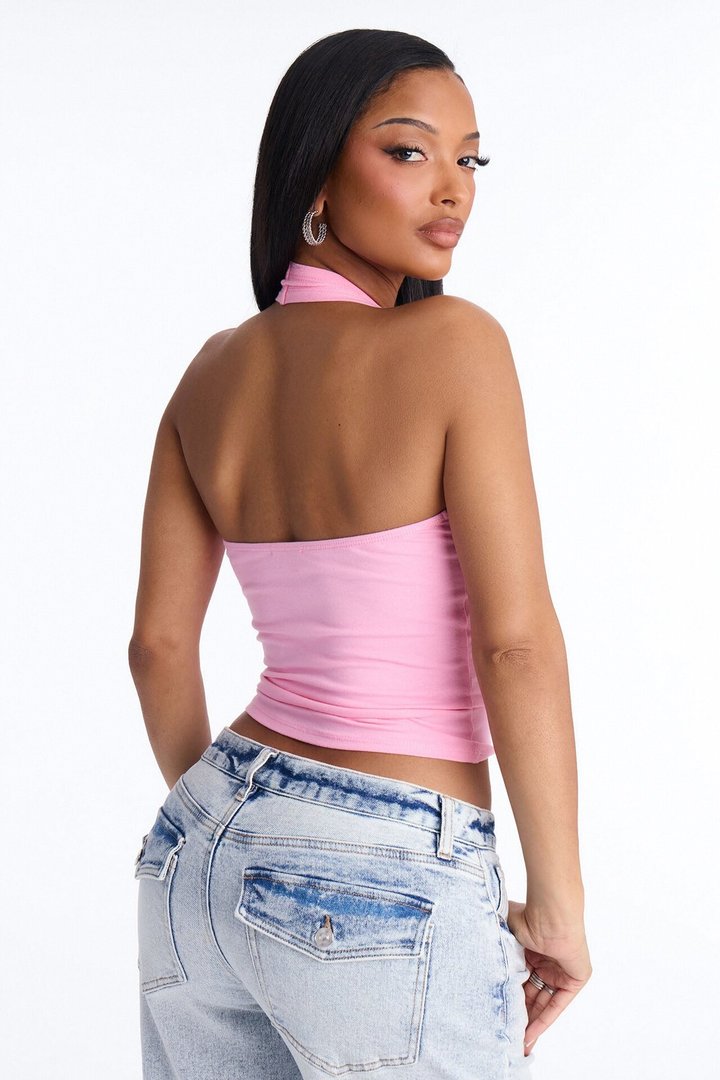 Day In The Life Halter Top - Bubblegum Pink