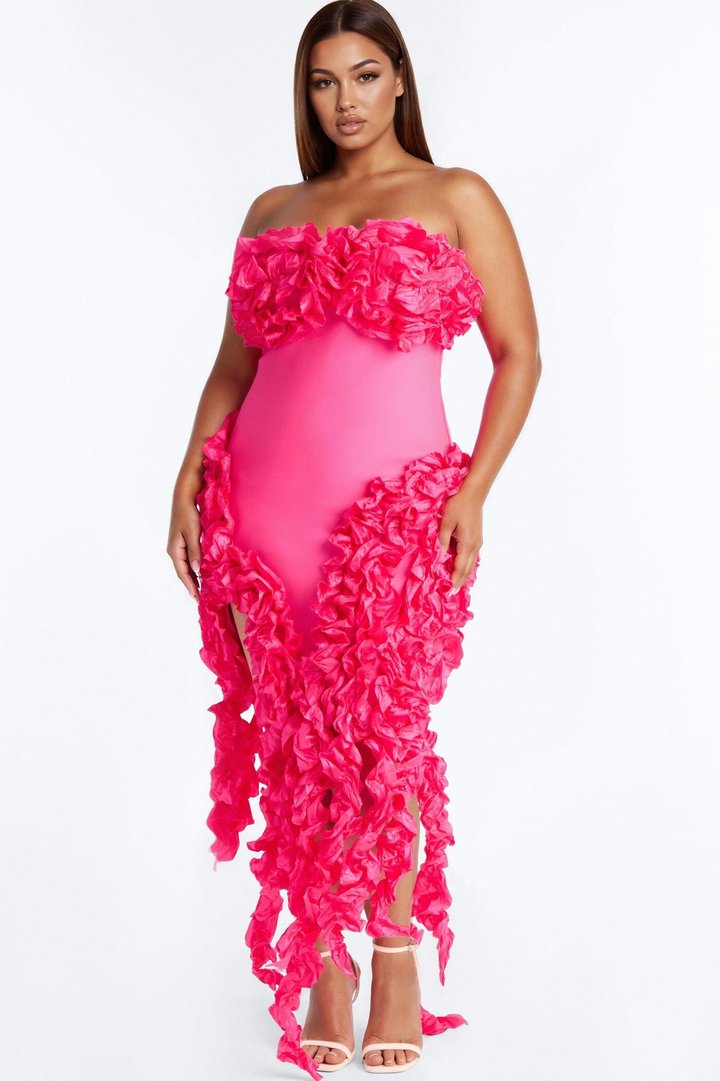 Leila Bandage Mini Dress - Hot Pink