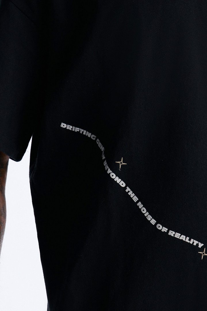 Dream State Boxy Short Sleeve Tee - Black