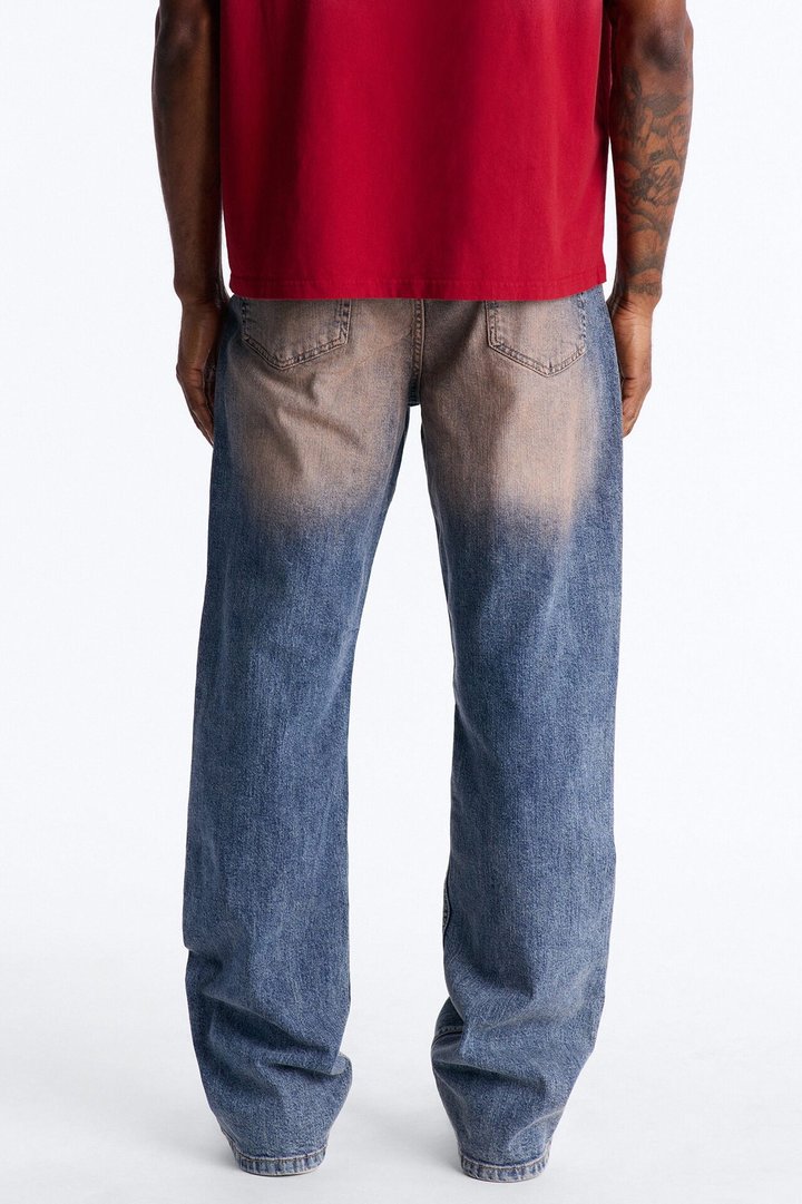 Stacked Slim Flare Easy Going Slit Jean - Medium Blue Wash
