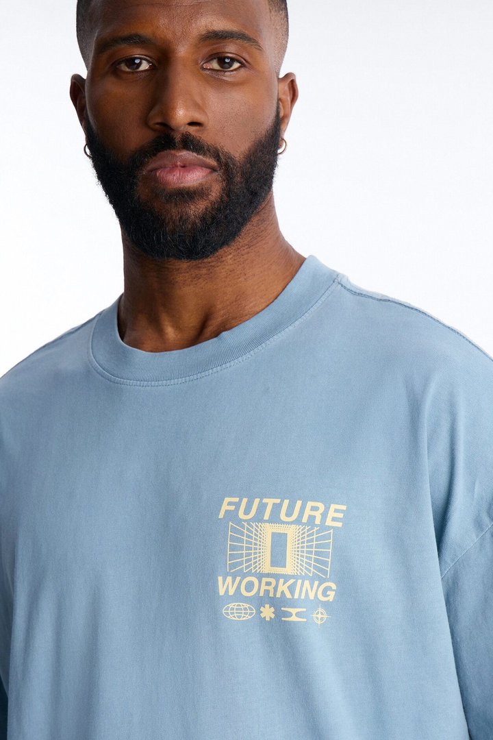 Future Working Boxy Short Sleeve Tee - Indigo
