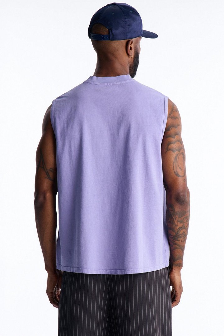 Cropped Muscle Tee - Lavender