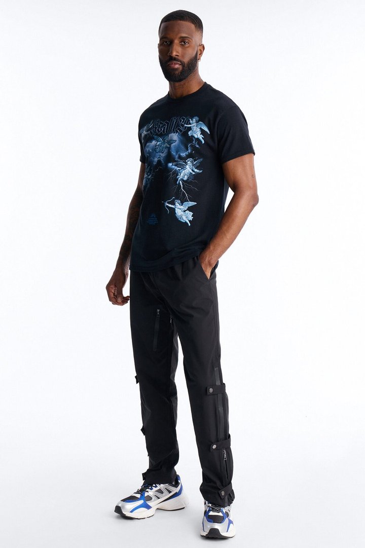 Slim Odyssey Multi Strap Pant - Black