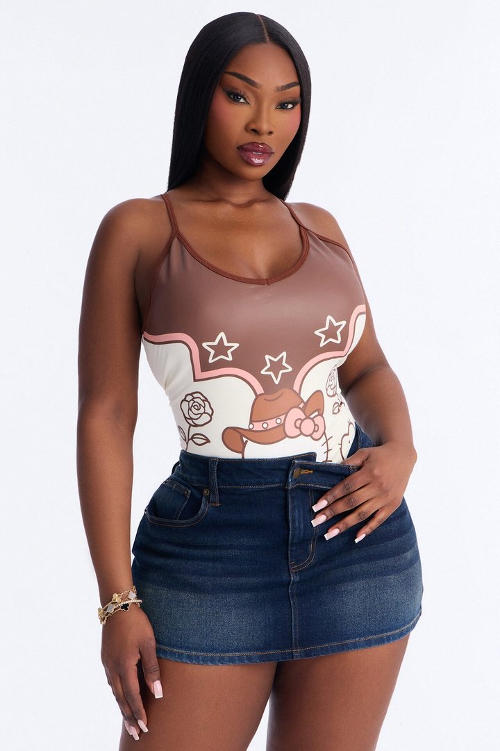 Hello Kitty Western Bodysuit - Cream