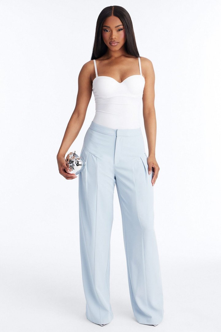 Luciane Pleated Trouser Pant 33″ - Light Blue