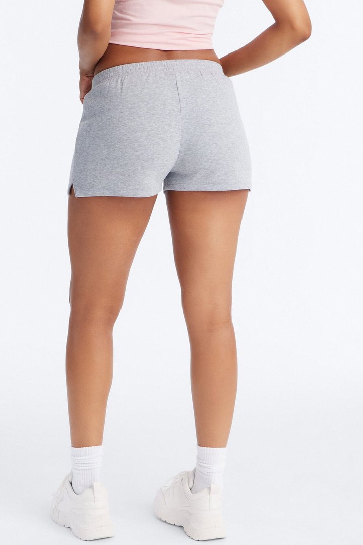 Jessica Fleece Lounge Micro Sweatshort - Heather Grey