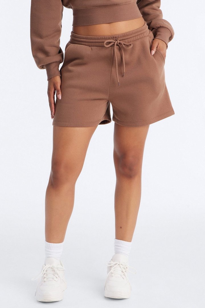 Jennifer Fleece Lounge Sweatshort - Mocha