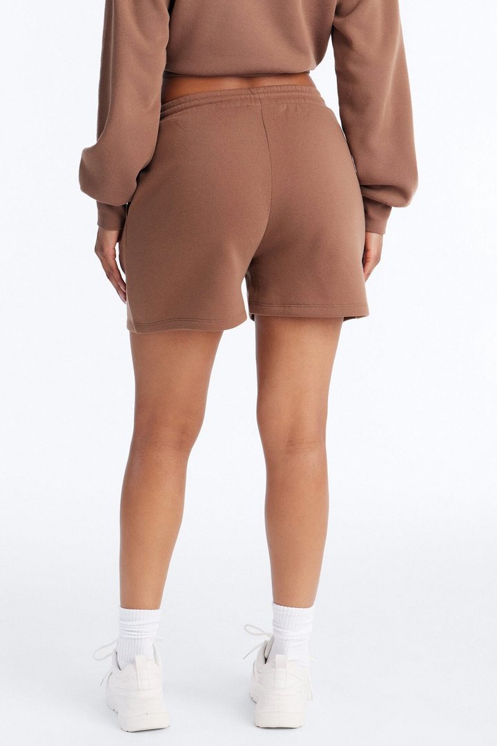 Jennifer Fleece Lounge Sweatshort - Mocha