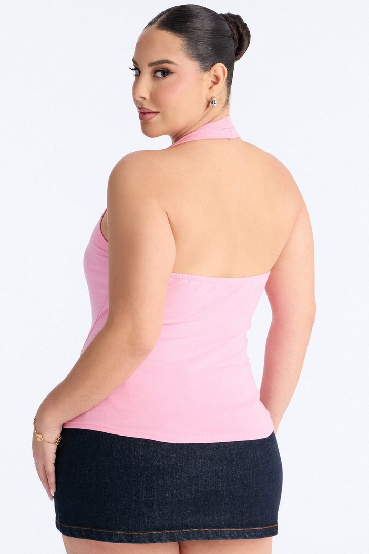 Day In The Life Halter Top - Bubblegum Pink