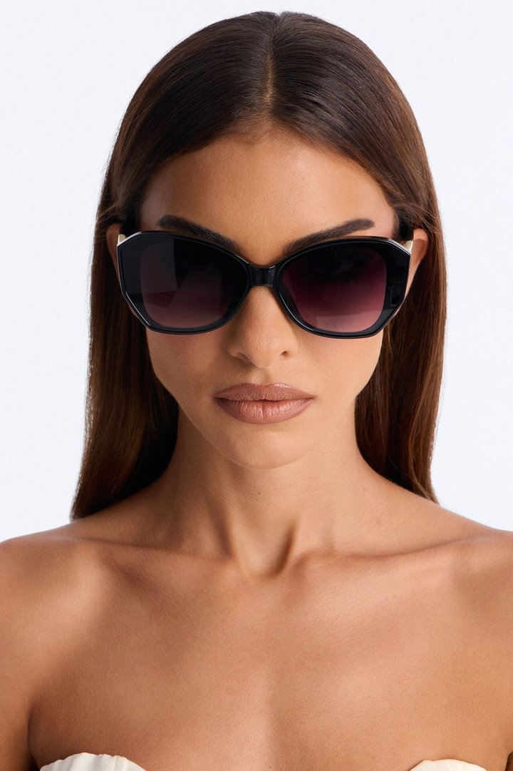 Fast Life Cat Eye Sunglasses - Black/combo