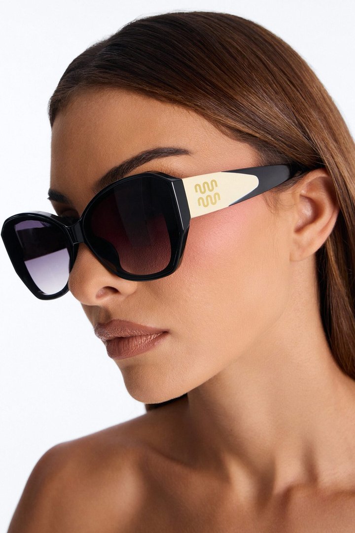 Fast Life Cat Eye Sunglasses - Black/combo