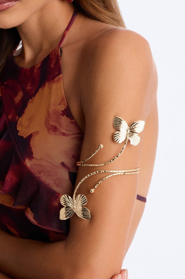 Mystical Butterfly Arm Cuff - Gold