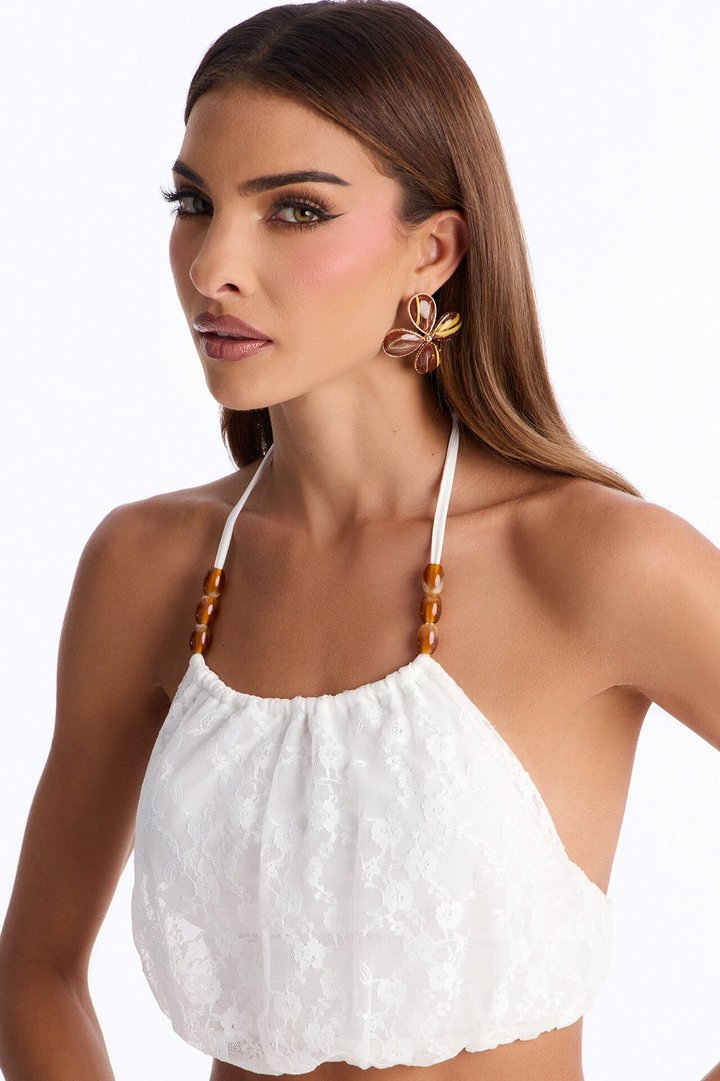Rich In Life Floral Drop Earrings - Gold/Brown