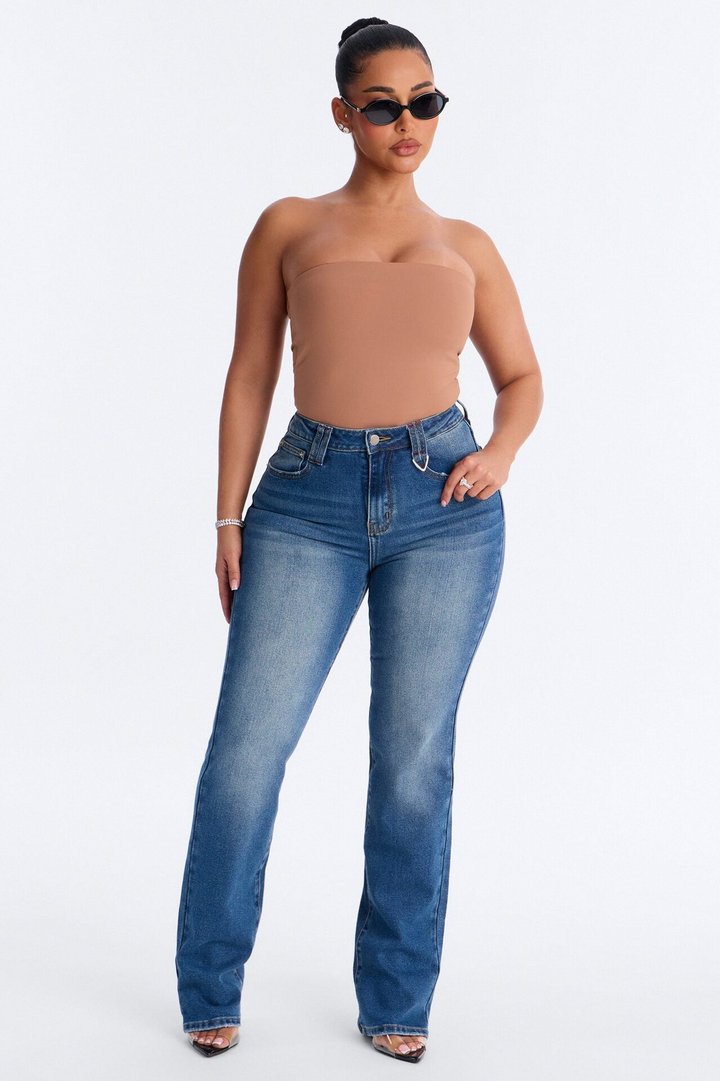 Little Havana Stretch Straight Leg Jeans - Dark Wash