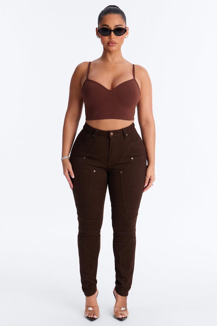 Sonia Utility Skinny Pant 29″ - Brown