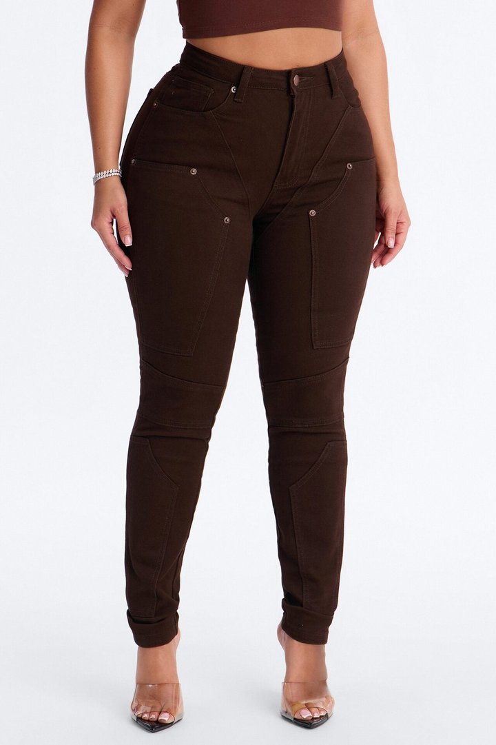 Sonia Utility Skinny Pant 29″ - Brown