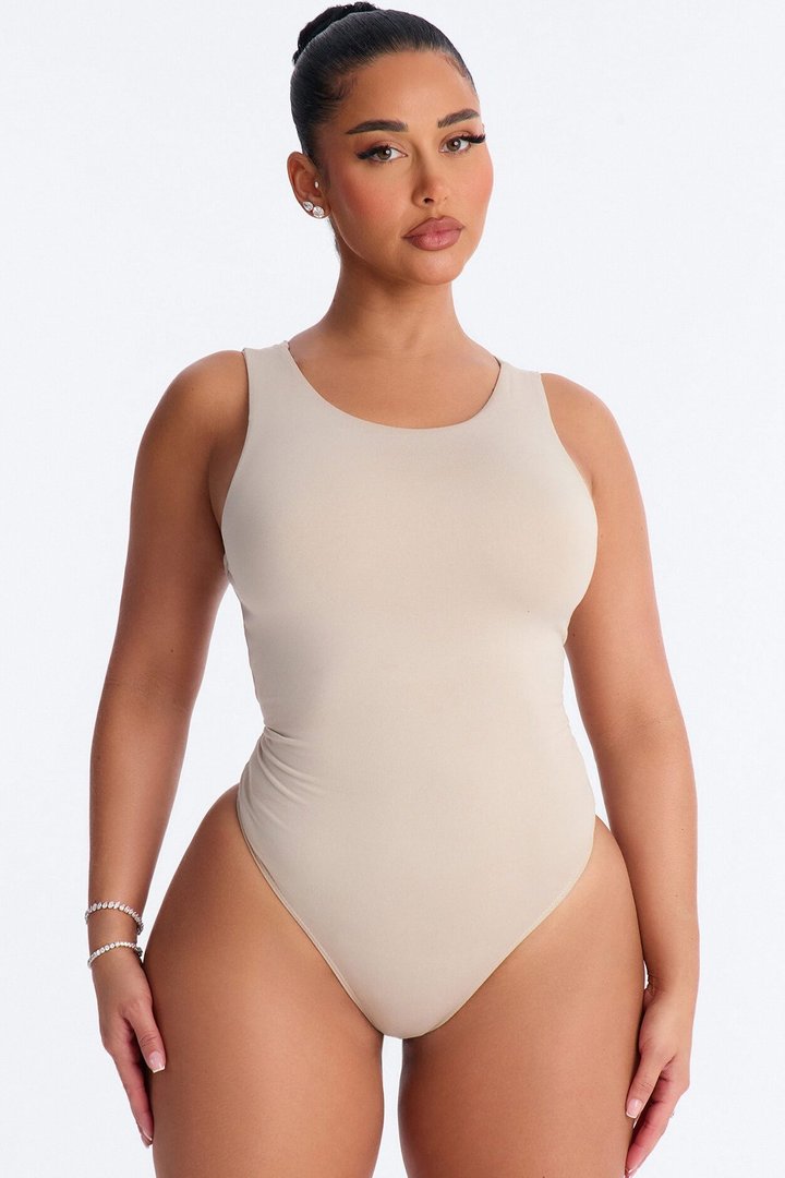 Poppy Sleeveless Bodysuit - Stone