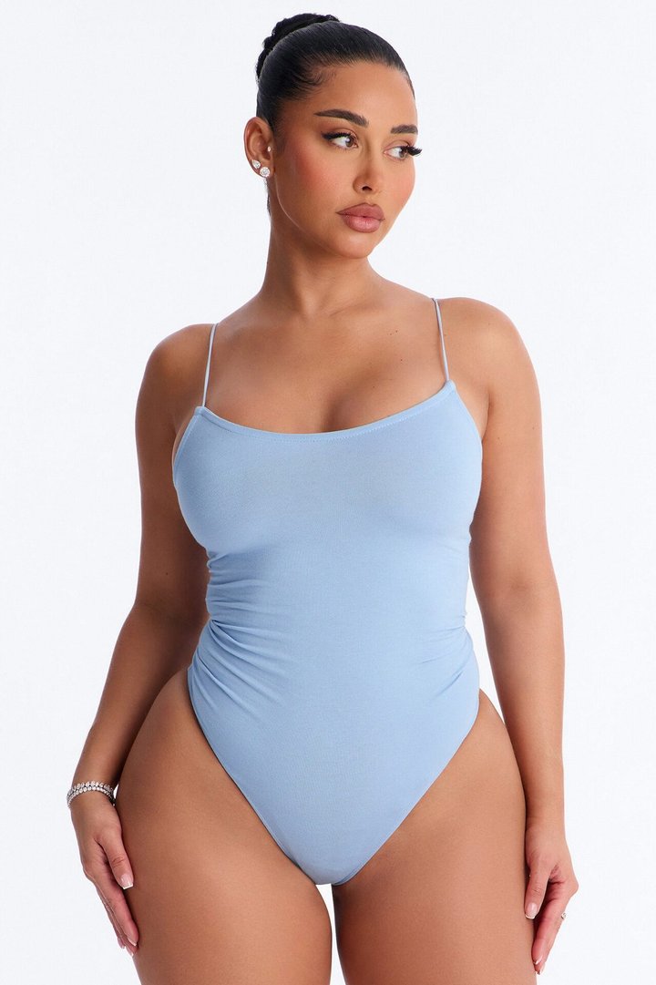 Just Like That Cami Bodysuit - Ice Blue