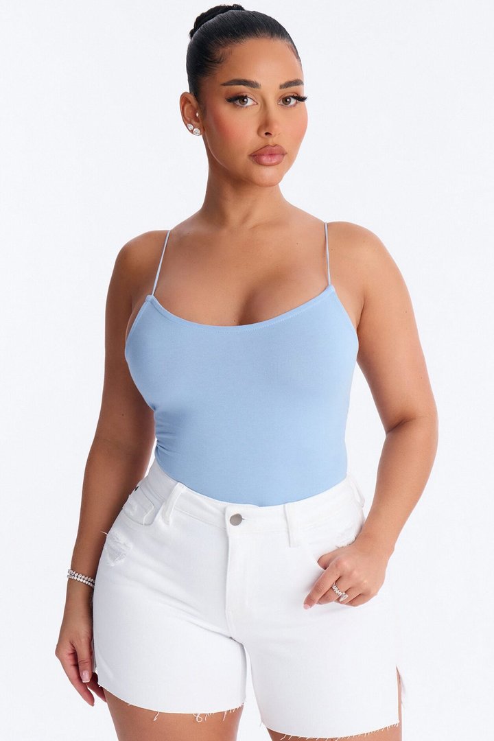 Just Like That Cami Bodysuit - Ice Blue