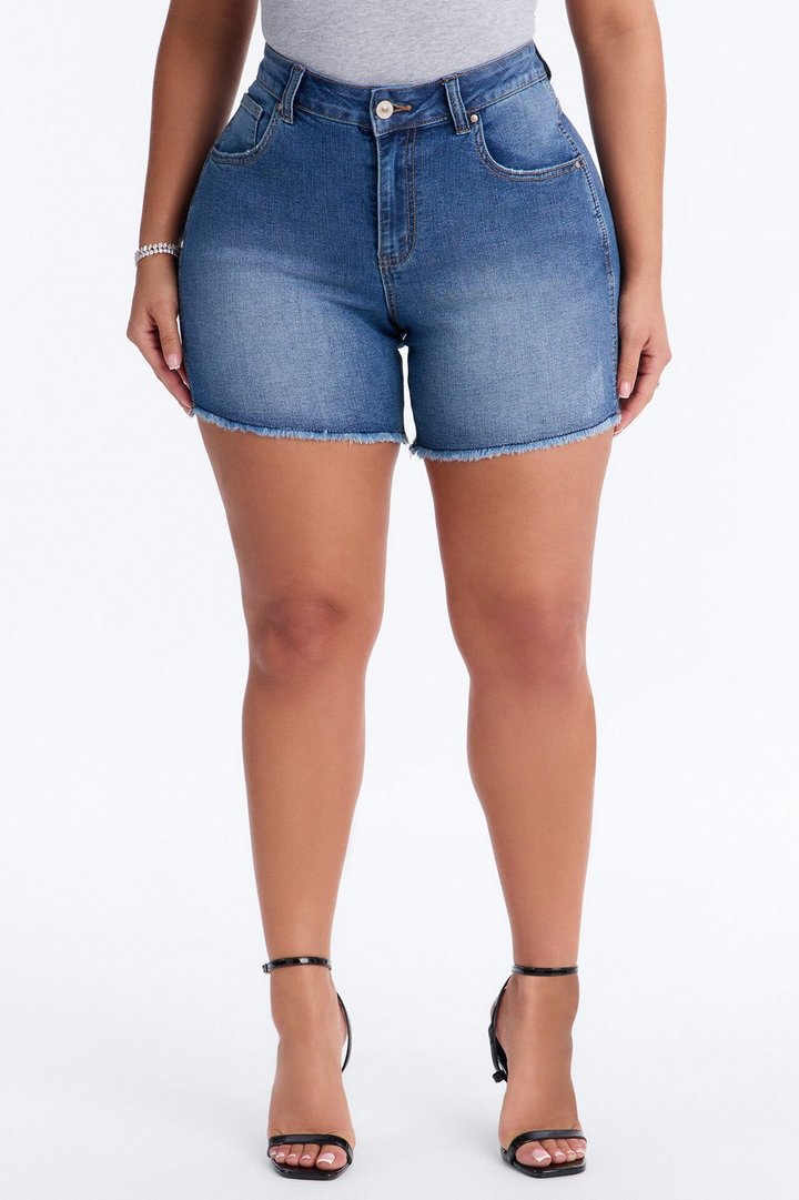 Del Mar Stretch Bermuda Shorts - Dark Wash