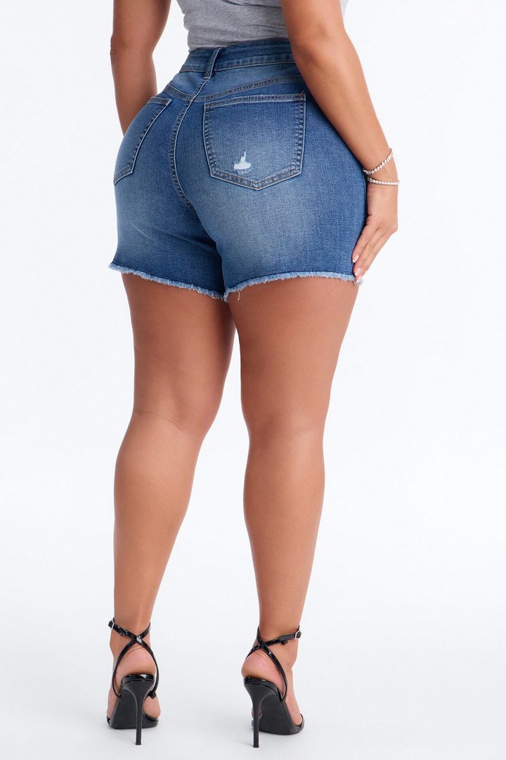 Del Mar Stretch Bermuda Shorts - Dark Wash