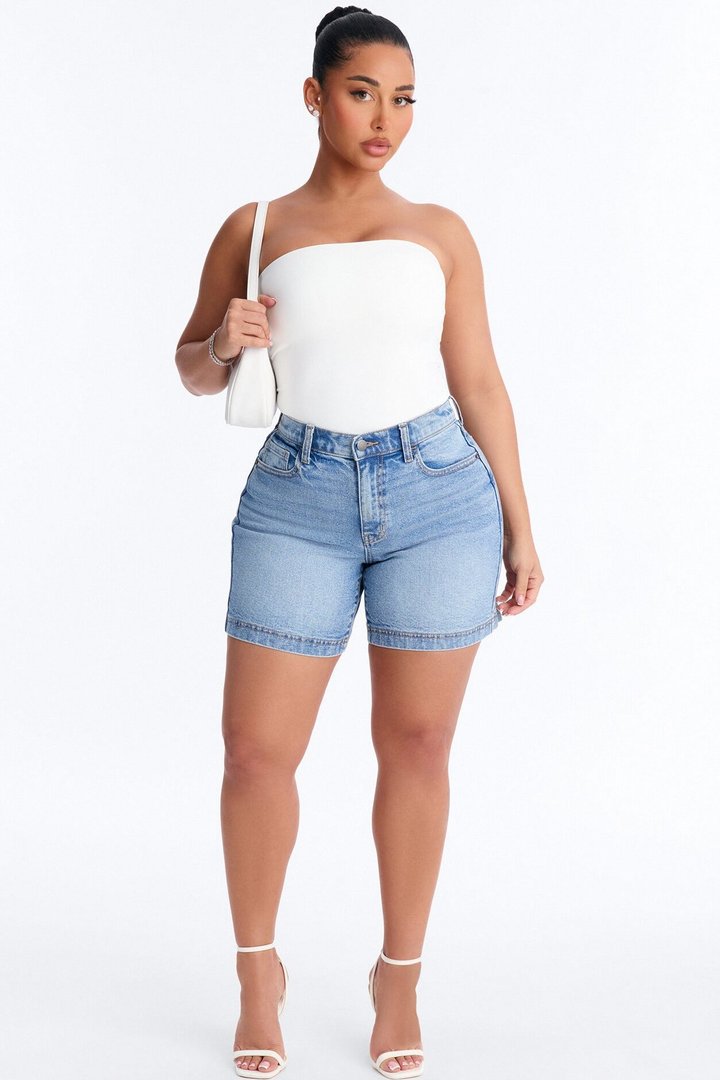 Daisy Double Layer Tube Top Bodysuit - Off White