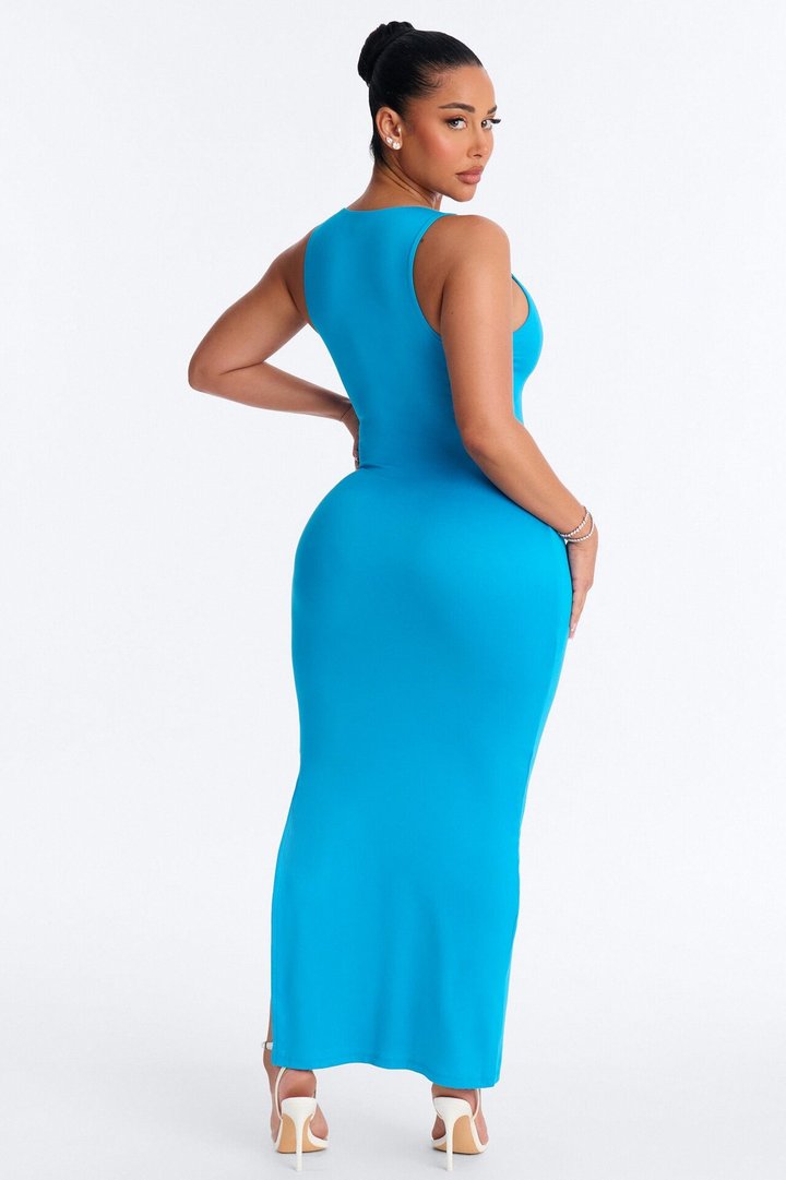 Bailey Double Lined Maxi Dress - Turquoise