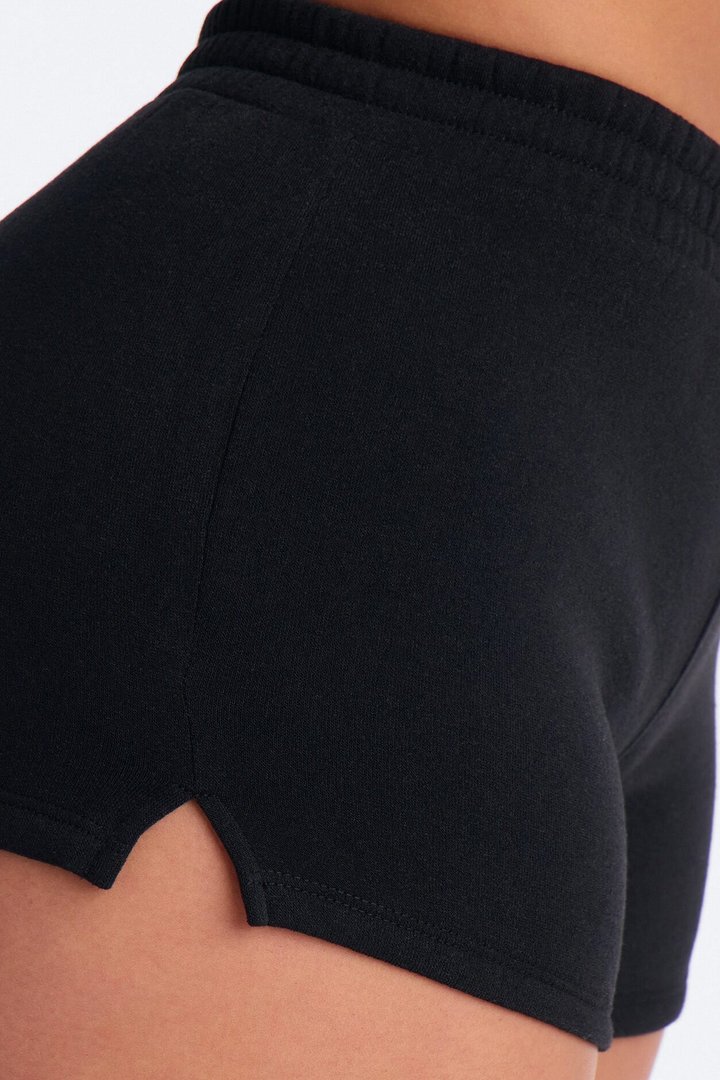 Jessica Fleece Lounge Micro Sweatshort - Black