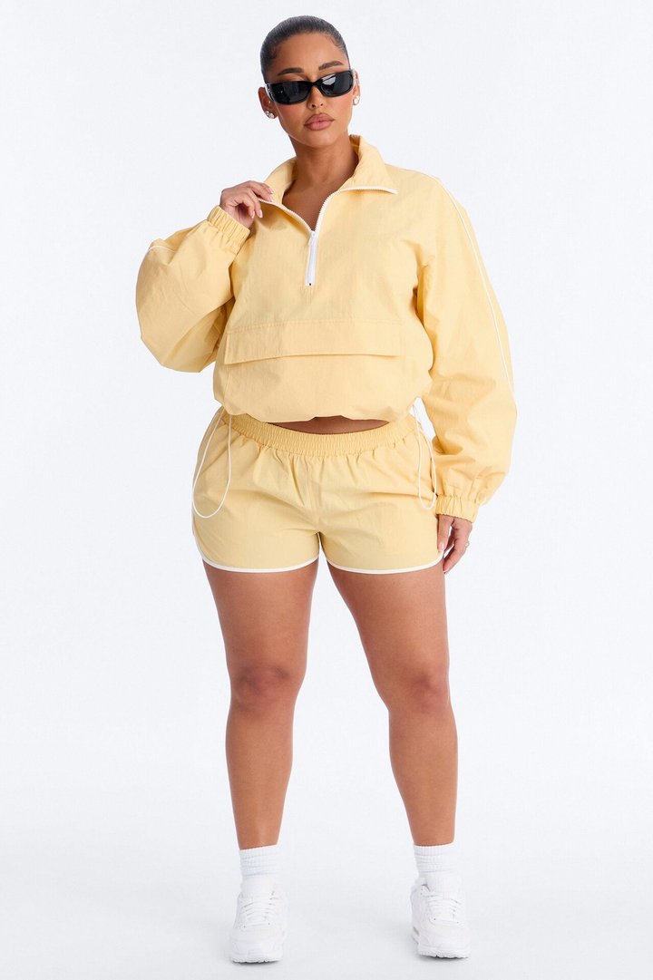 Victory Lap Windbreaker Low Rise Short 2″ - Yellow