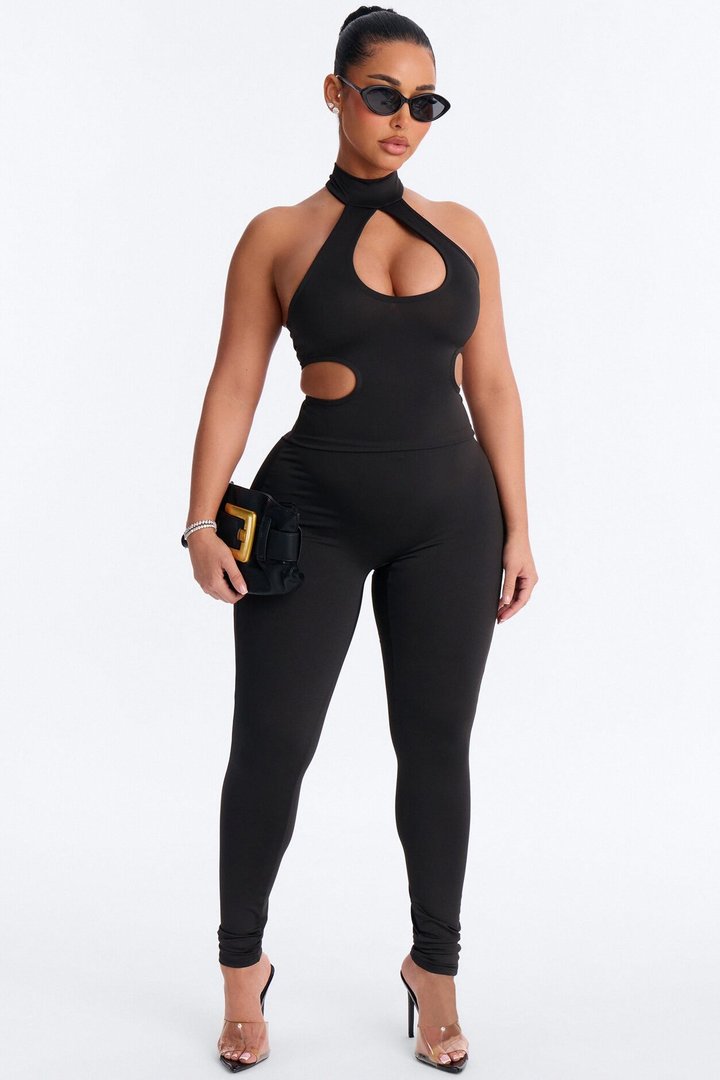 No Rules Halter Jumpsuit - Black