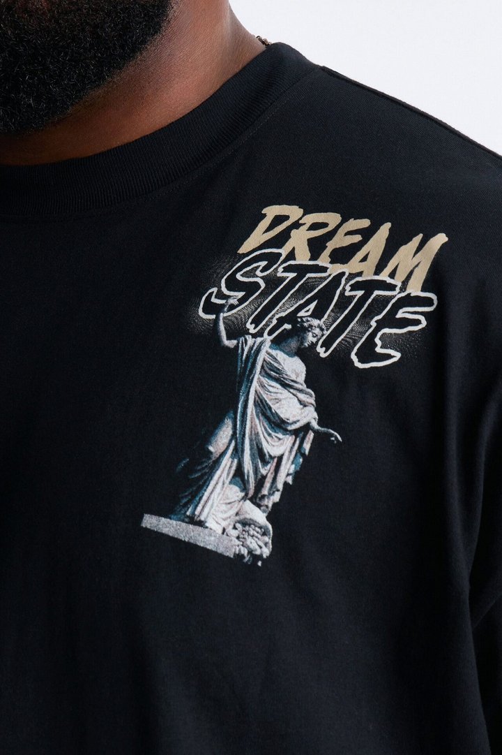 Dream State Boxy Short Sleeve Tee - Black