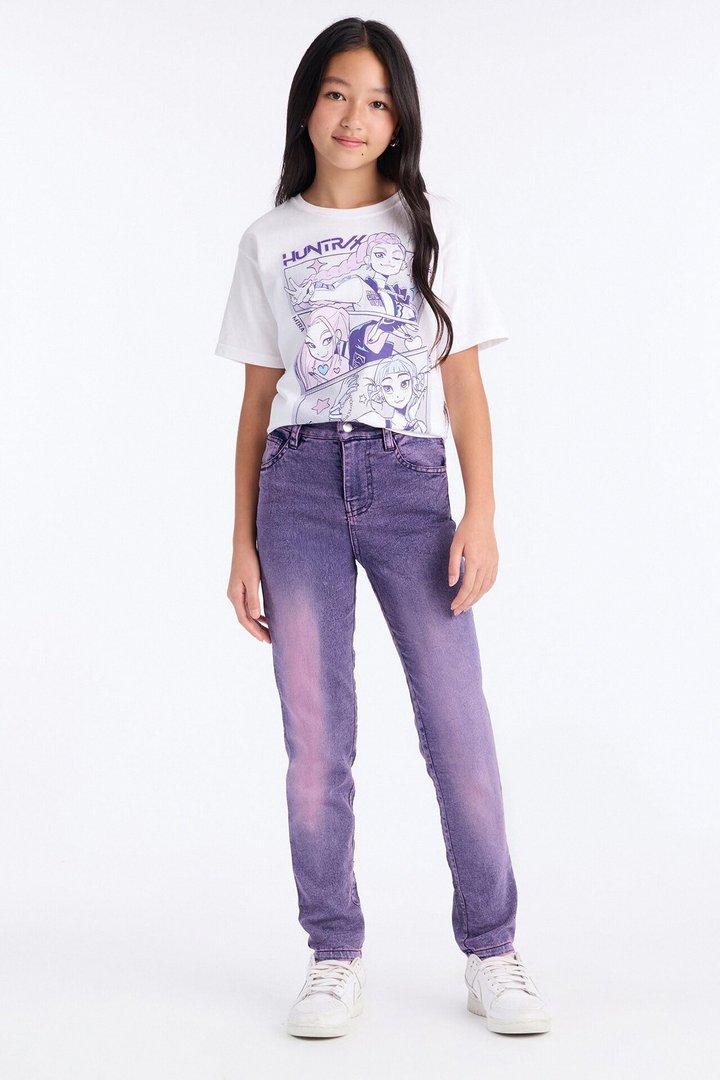 Mini Out The Door Skinny Jeans - Purple