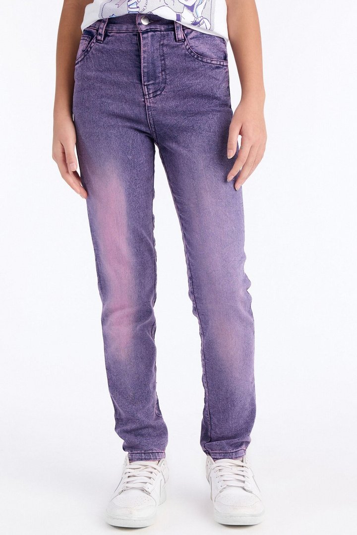 Mini Out The Door Skinny Jeans - Purple