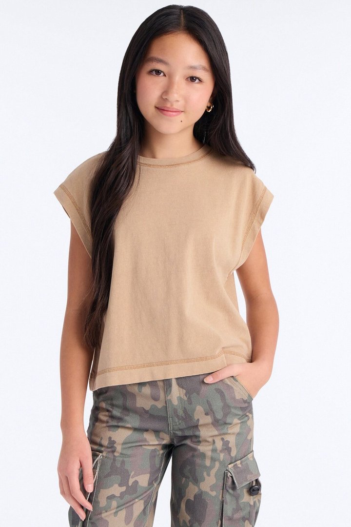 Mini True Exception Crew Neck Tee - Taupe