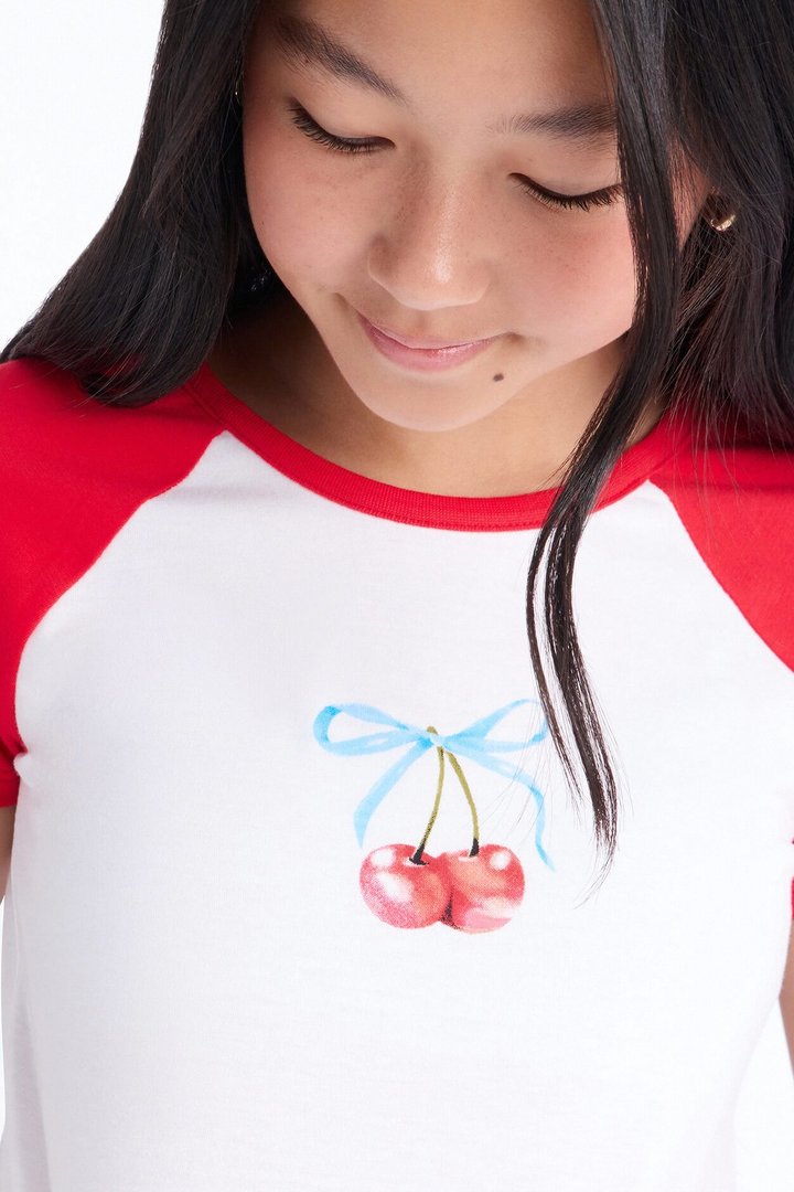 Mini So Very Cherry Short Set - Red/White