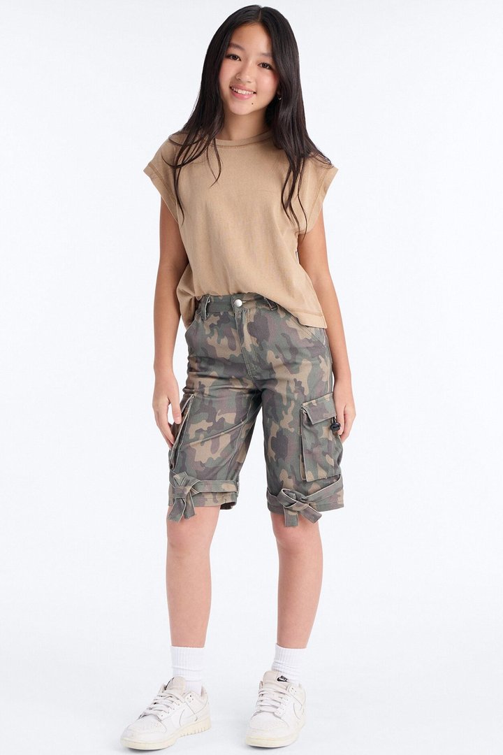 Mini Be Who You Are Camo Cargo Jorts - Camouflage