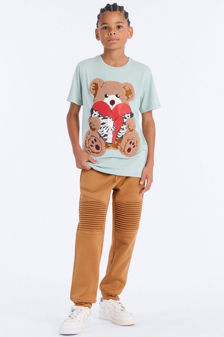 Mini Got My Heart Jogger Pant Set - Green/combo